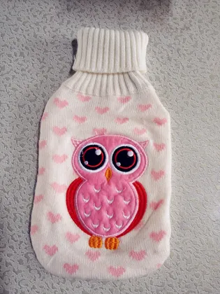 gift of fox hot water bag with knitted cover