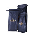 Plastic foil coffee bag flat bottom with valve