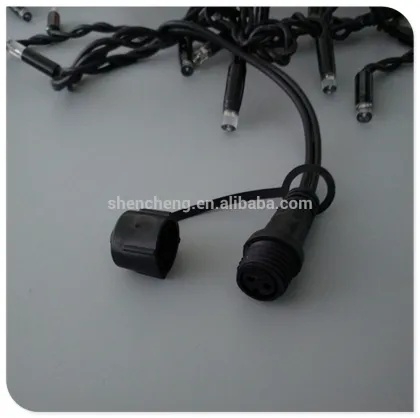 rubber cable led christmas icicle light with end connector