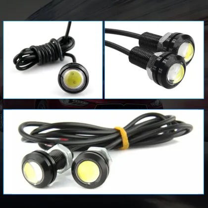 Daytime Running Lights: Waterproof 18MM LED Angel Eyes Fog Bulbs - Eagle Eye Style, Compatible with 12V Systems