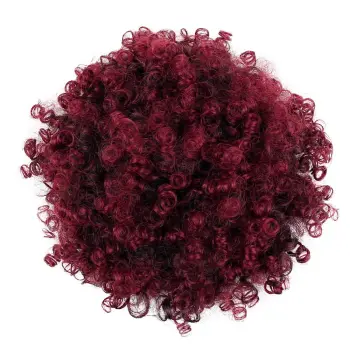 Factory Low Price Wholesale Drawstring Short Afro Bun Easy Set Synthetic Bun Afro Puff Chignon Hair Kinky Curly