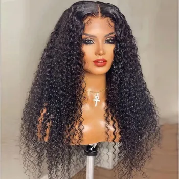 Wholesale 100% Human Hair Large Cap Hd Lace Wig 200% 250% Density 13X6 Lace Frontal Curly Wigs  Human Hair Hd Lace Front Wigs