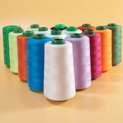 Stock White Thread Cone: Bonded Polyester Sewing Thread for Quilting