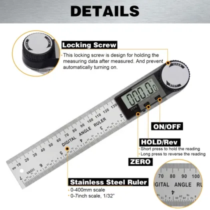 DITRON Digital Angle Finder Protractor Inclinometer