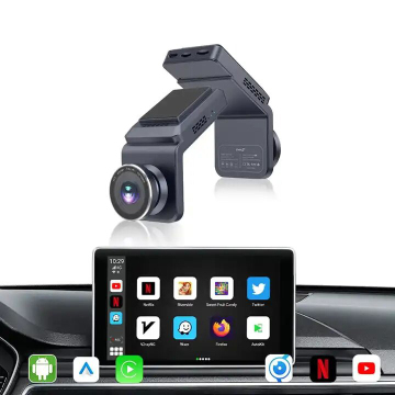 Dashcam di auto carplay wireless con 1080p 2 milioni di pixel e lente angolare largo