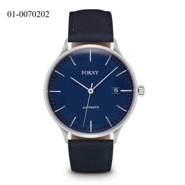 Fashion Stainless Steel genuine leather unisex watch OEM Japan Quartz Women men