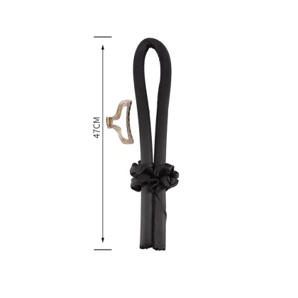 Black Small Crunchies Heatless Curling Rods for TikTok Silk Curls