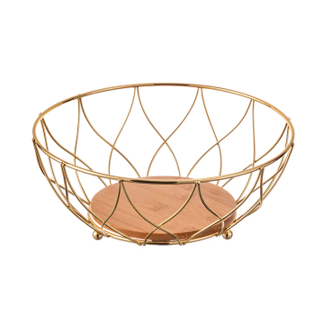 Metal Wire Storage Basket Fruits Stand Holder Organizer for Bread Snack Veggies