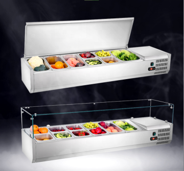 Supertise Supermarket Salad Equipment: Commercial Countertop Refrigerator Showcase for Sale