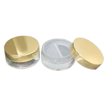 Gold Loose Powder Packaging Round Case 10g Container with Sifter - New Style CP05-2148