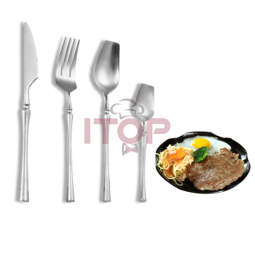 Gold Pink Brushed Steak Knife Fork Spoon Set - Western Cutlery Garfo De Colher De Faca De Talheres