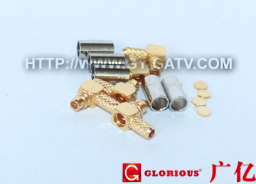 MCX Type Male Right Angle Crimp RF Connector