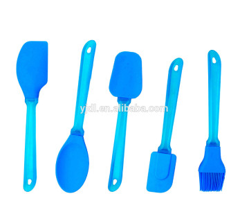 2017 new design silicone cooking set with different design handle