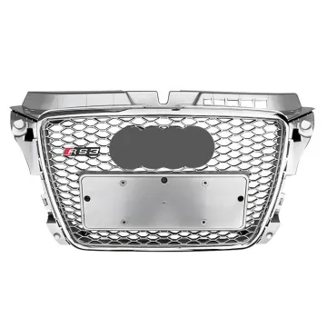 Silvery Honeycomb Front Bumper Grille for 2008-2013 Audi A3 8P - Upgrade RS3 Radiator Grille
