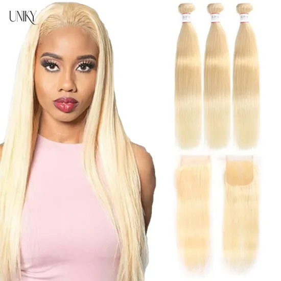 Uniky Best selling vietnamese virgin human hair bundles with color weft hair bone straight