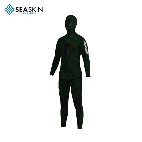 Seaskin Custom 2pcs camouflage Hooded Spearfishing Wetsuit