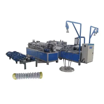 Automatic Cyclone Fence Mesh Machine - Electric Control Galvanized Diamond Shape Chain Link Fence Mesh Machine