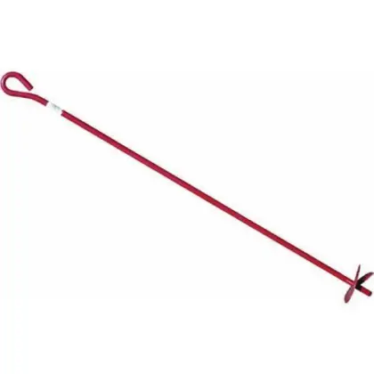 Red painted earth anchor