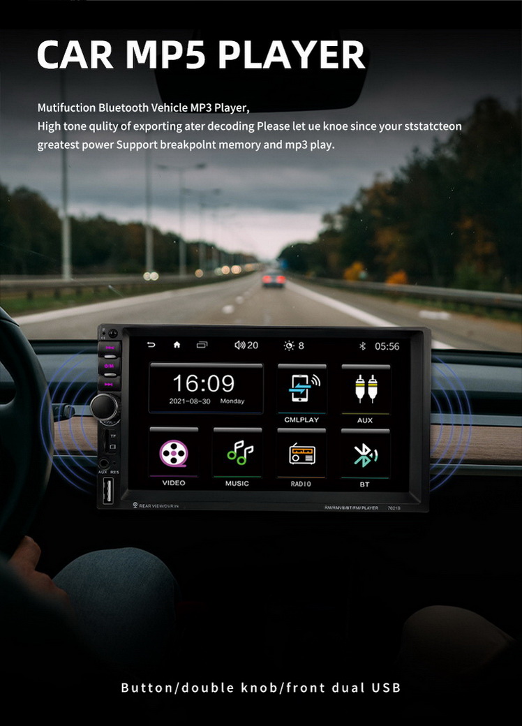 Touch screen car MP5 player