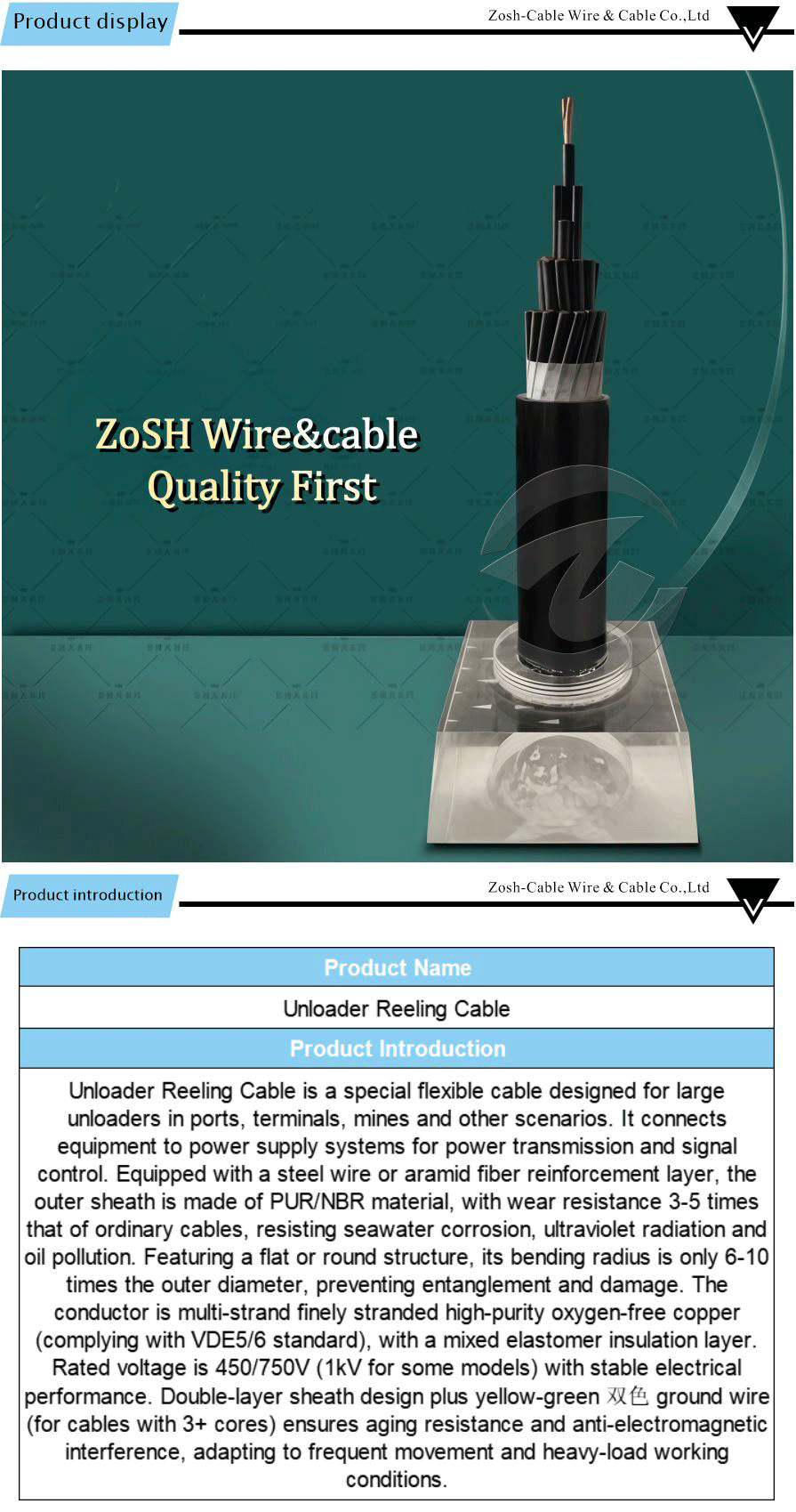 Reeling Cable(Tensile Resistance,Bending Resistance)-xiangqing1-ZS003A