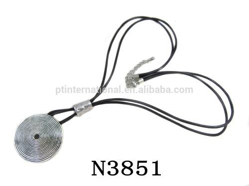 Statement Necklace, Fashion Antique Silver Necklace, Disk Charm Jewelry Necklace N3851