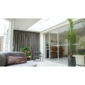 Aluminum door stack sliding grill glass design door