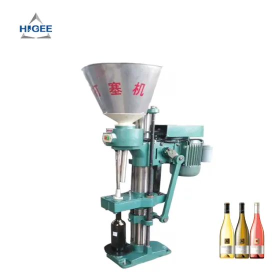 Higee Semi-automatic Wine Glass Bottle Corking Machine for Wine Industry