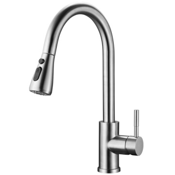 Stainless Steel 304 Modern Kitchen Faucets with Pull-Out Sprayer
