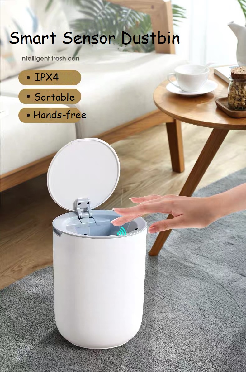 Round Sensor Trash Bin