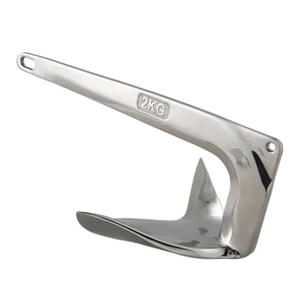Customized Bruce Style 316 Stainless Steel Claw Anchor - Mirror Polished Boat Anchor