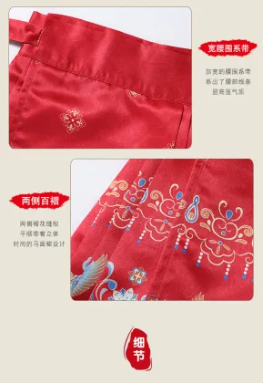 Spring-Autumn New Style Ming Style Hanfu Horse Skirt Set for Kids