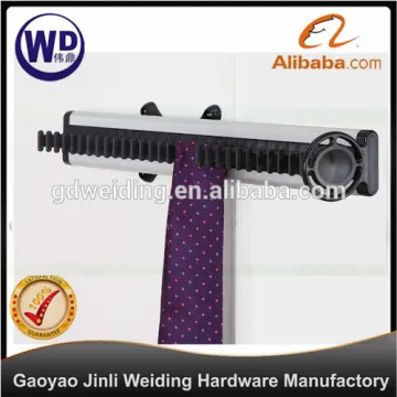 Pull out closet Tie sliding rail hanger rack organizer aluminum chrome 1201