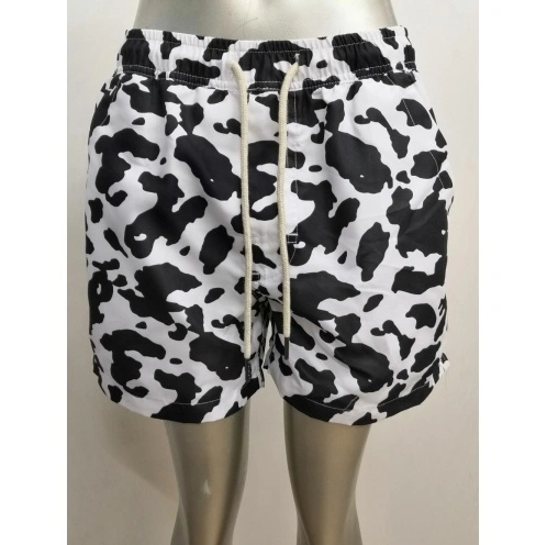 Cow print men's beach shorts