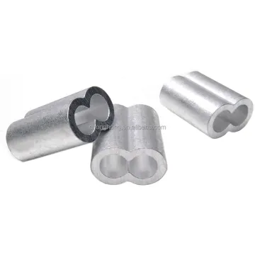 3/64" DIN3093 Double Barrel Ferrule Aluminum Crimping Loop Sleeve for Wire Rope and Cable