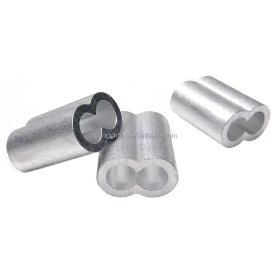 3/64" DIN3093 Double Barrel Ferrule Aluminum Crimping Loop Sleeve for Wire Rope and Cable