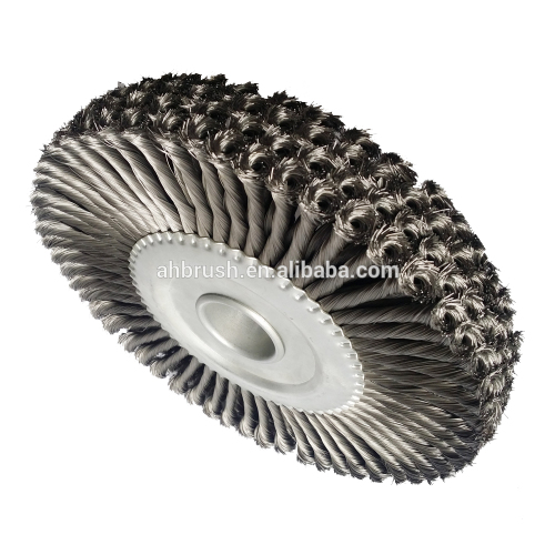 Hot sale twisted stainess steel wire wheel brush from china supplier