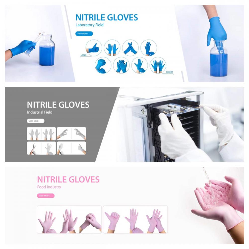 Gants de nitrile ménagers imperméables FDA510K