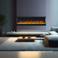 70 Inch Colorful Crystal Glistening Embellished Logs Electric Fireplace with CE Approval - 3 Side View