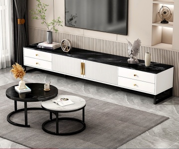 Modern Simple Coffee Table TV Cabinet Combination for Small Apartments