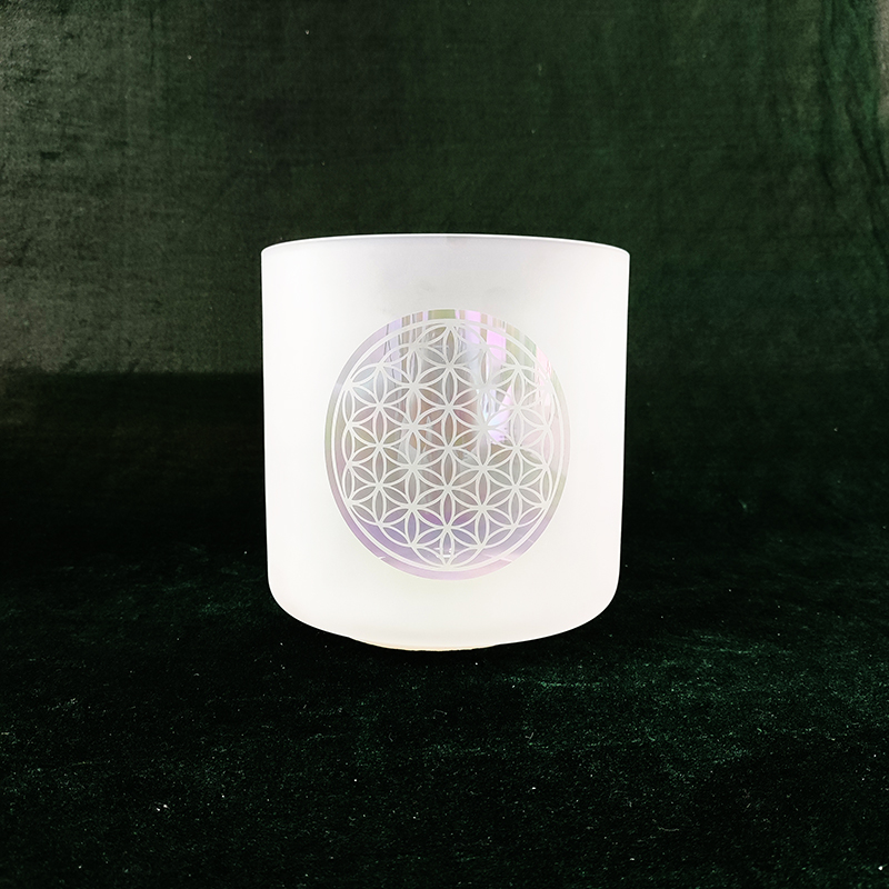 Q`re flower of life crystal singing bowl