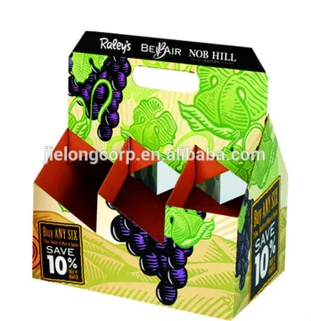 40 years' experiences to produce custom printed cardboard 6 pack bottle carriers