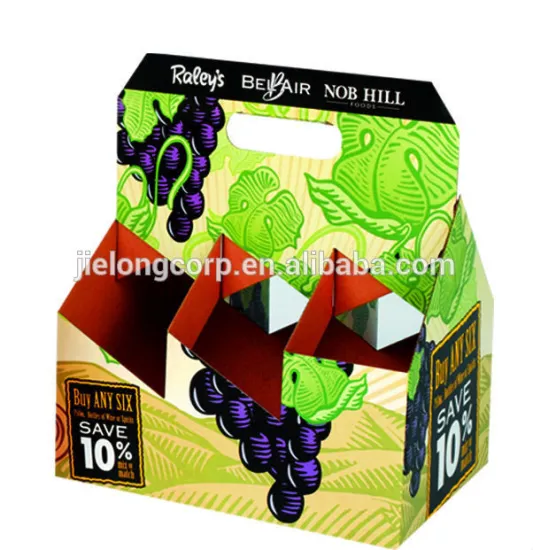 40 years' experiences to produce custom printed cardboard 6 pack bottle carriers