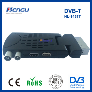 hight quality mini scart set top box H.264 decoder DVB-T mpeg4 tuner