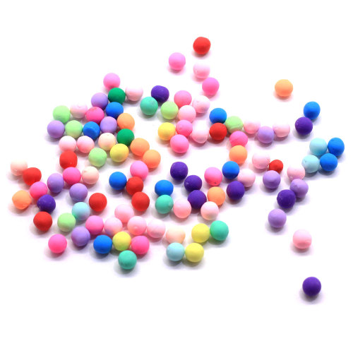 Wholesale Mixed Color No Hole Round Beads Colorful Round Ball Polymer Clay Artificial Accessories Clay Decor Or Craft Making DIY