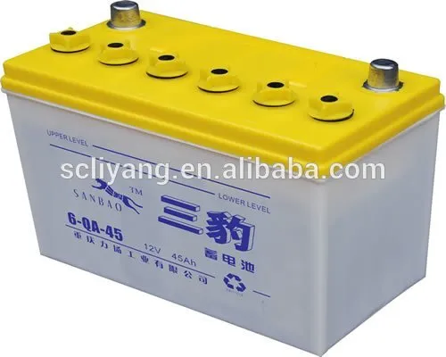 Hot selling dry charged 12V 45ah lead acid tricycle battery good performance batteries