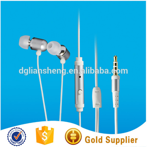 Metal in-ear handsfree earphone headphone with deep bass speaker