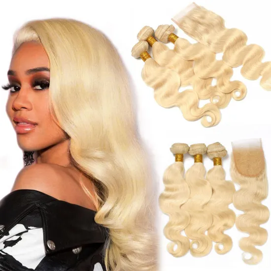 cheap price russian 613 blonde virgin hair bundle,cuticle aligned blonde hair bundles with closure,hair 100 raw hair weave