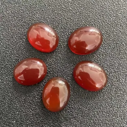 Egg-shaped Natural Red Agate Loose Stones