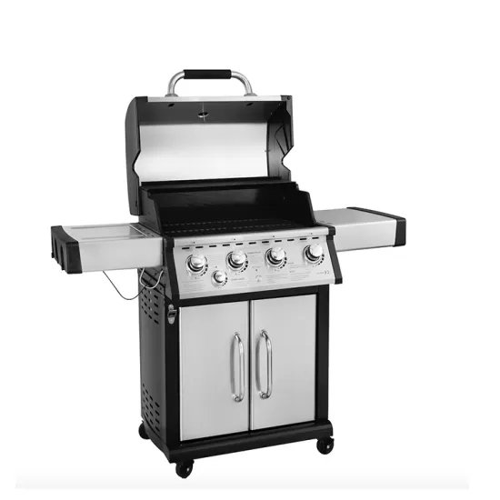 M61A64-SB Model Number New Double Layer With Black Cast Aluminum End Lid Bbq Grill