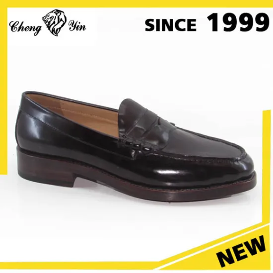 2017China Wholesale goodyear welt slip on leather sole high quality black leather luxurious men British Dress Shoes